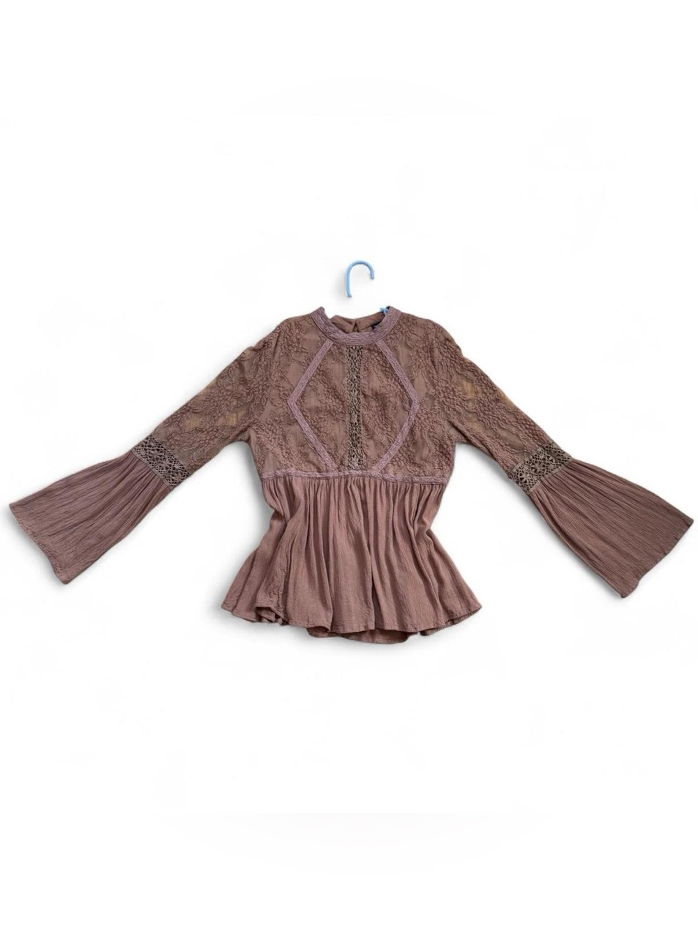 American Eagle Outfitters Terracotta Lace  Blouse